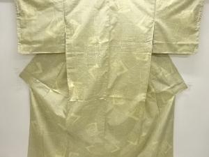 色紙に花模様織出し十日町紬着物